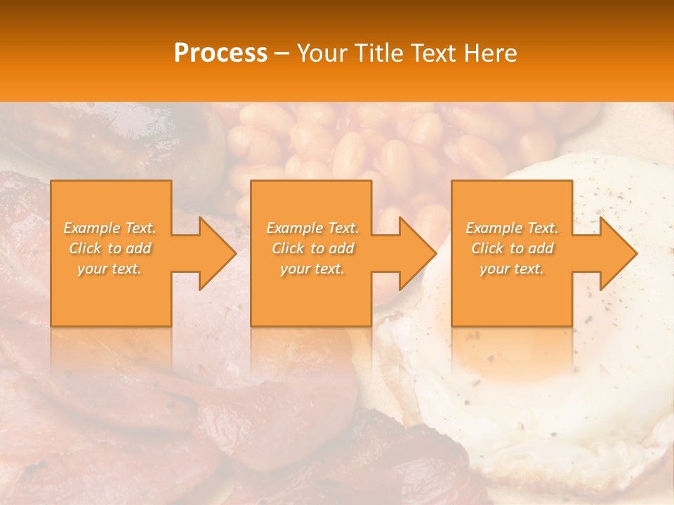 A Plate Of Food With Eggs, Beans And Sausage PowerPoint Template