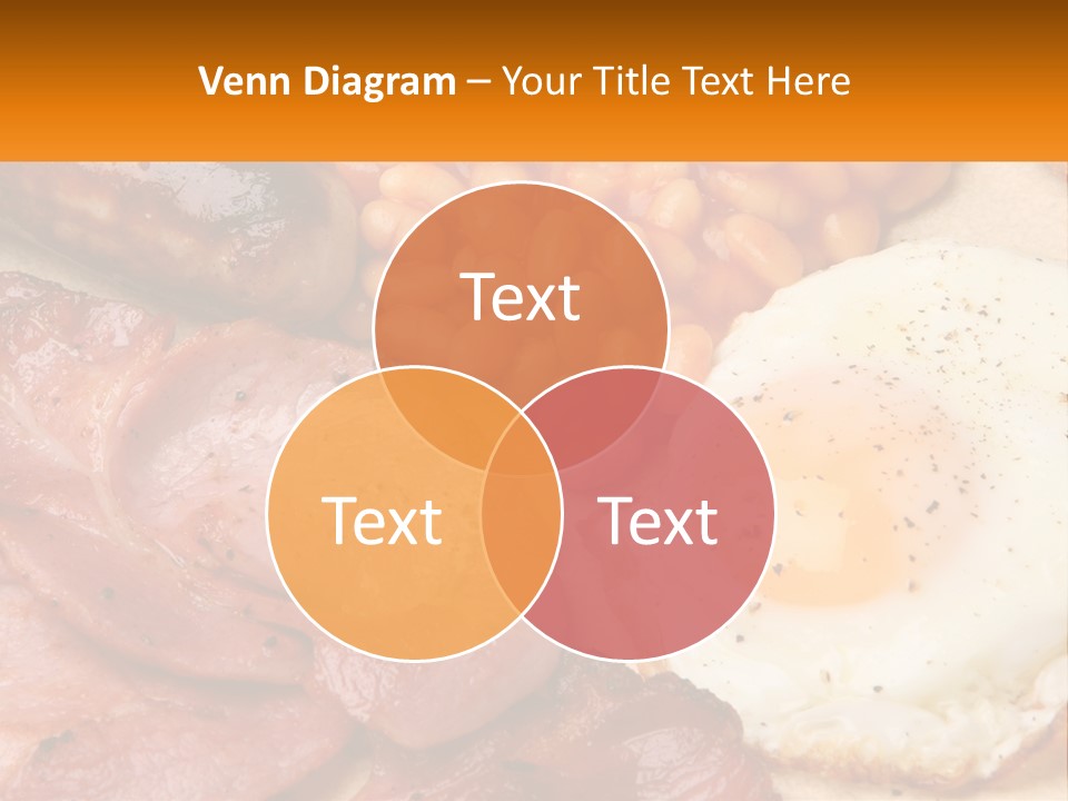 A Plate Of Food With Eggs, Beans And Sausage PowerPoint Template