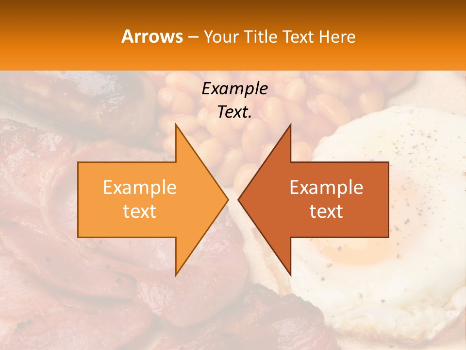 A Plate Of Food With Eggs, Beans And Sausage PowerPoint Template