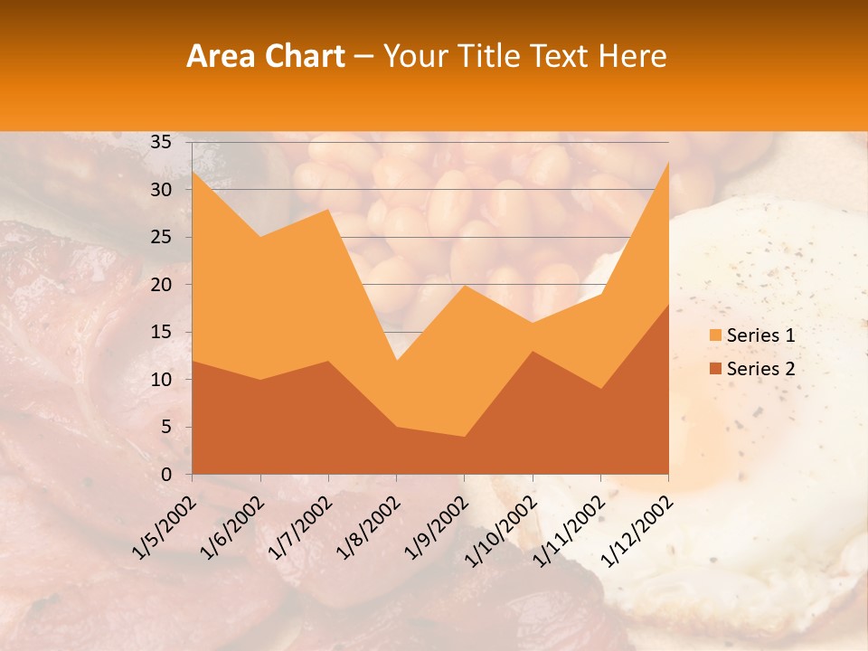 A Plate Of Food With Eggs, Beans And Sausage PowerPoint Template