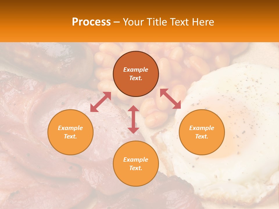 A Plate Of Food With Eggs, Beans And Sausage PowerPoint Template