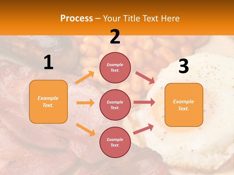A Plate Of Food With Eggs, Beans And Sausage PowerPoint Template