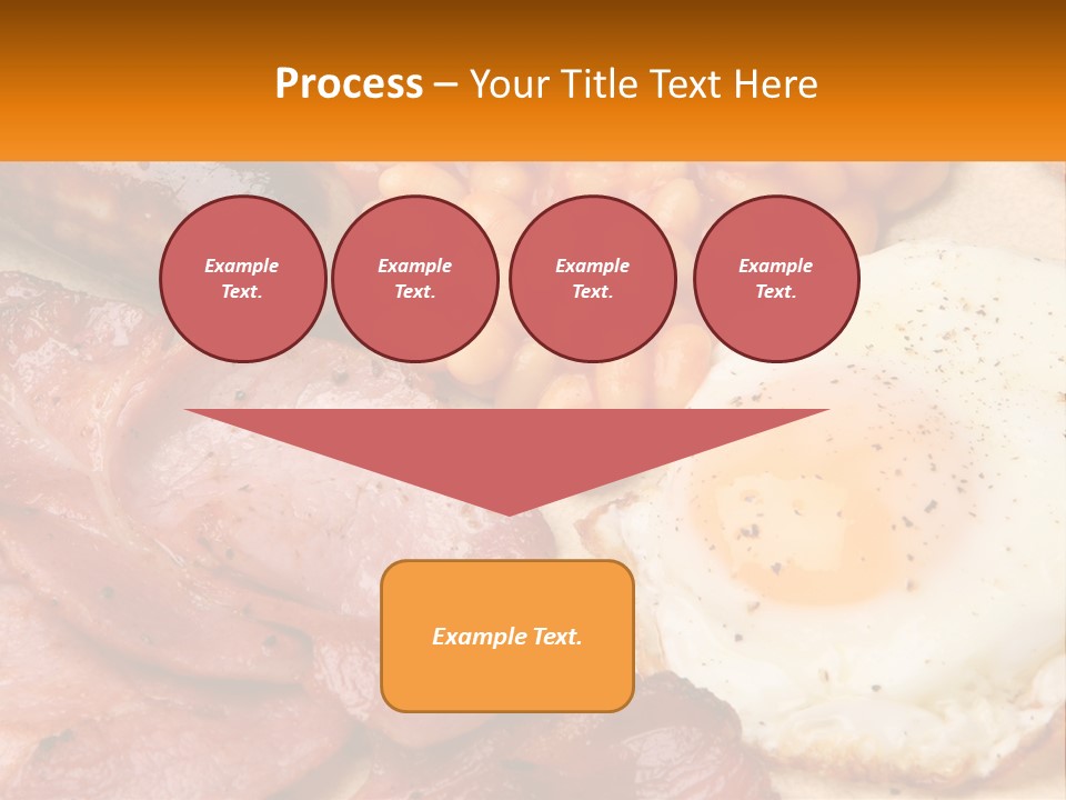 A Plate Of Food With Eggs, Beans And Sausage PowerPoint Template