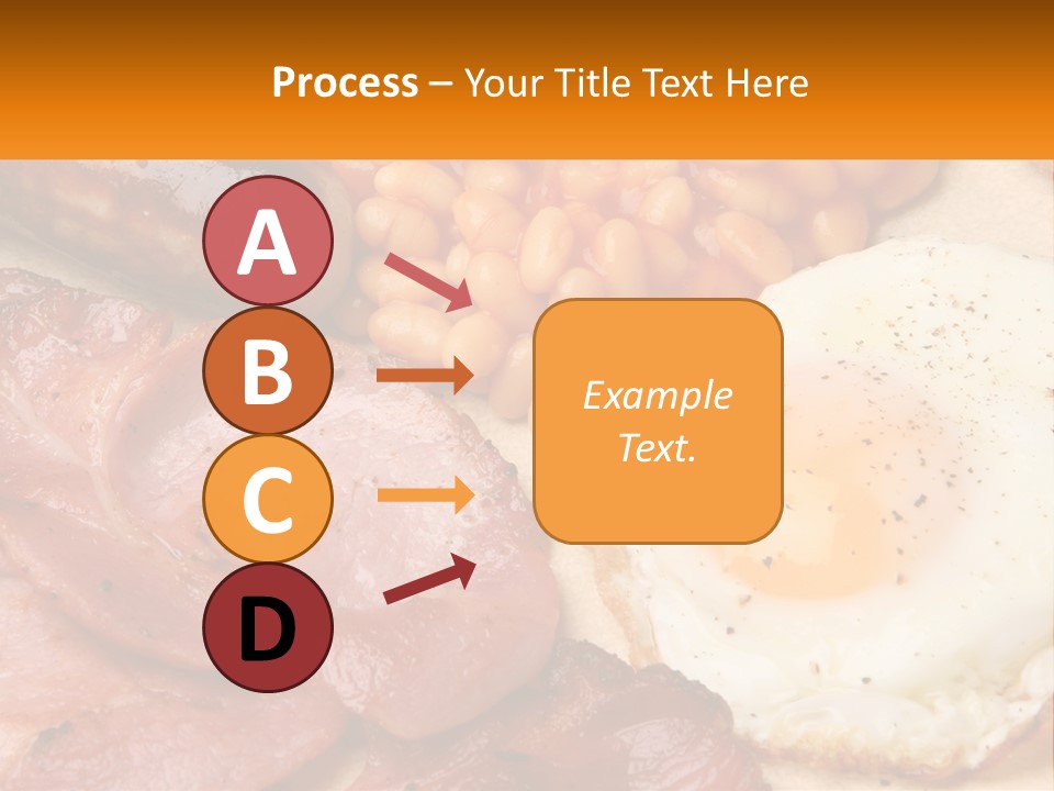 A Plate Of Food With Eggs, Beans And Sausage PowerPoint Template