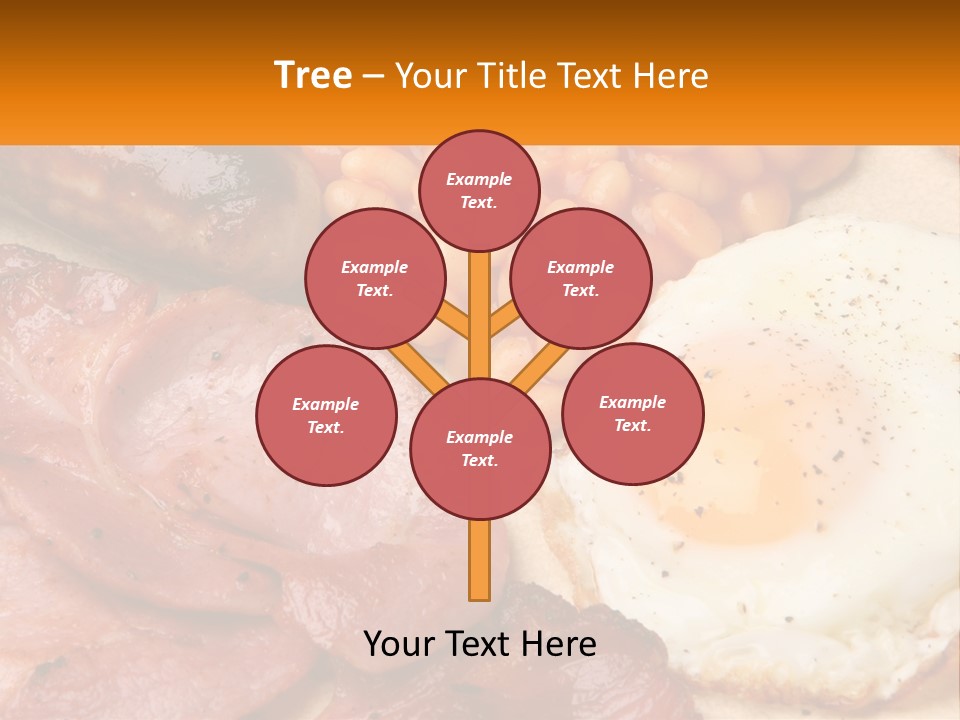 A Plate Of Food With Eggs, Beans And Sausage PowerPoint Template