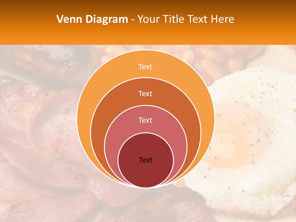A Plate Of Food With Eggs, Beans And Sausage PowerPoint Template