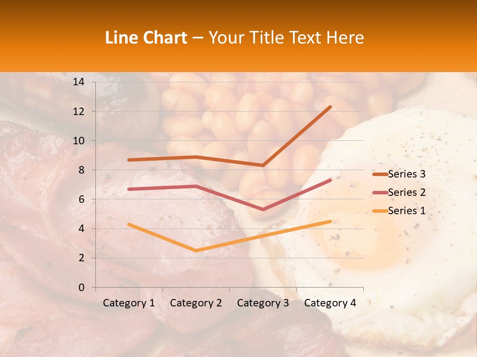 A Plate Of Food With Eggs, Beans And Sausage PowerPoint Template