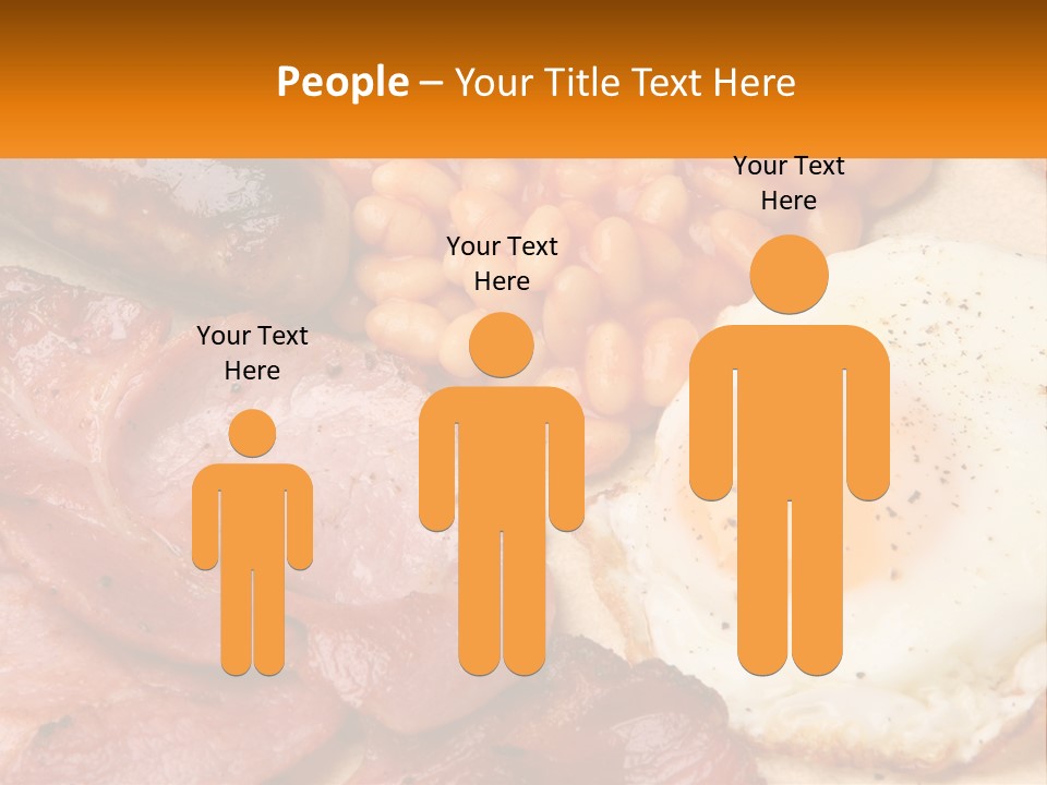 A Plate Of Food With Eggs, Beans And Sausage PowerPoint Template
