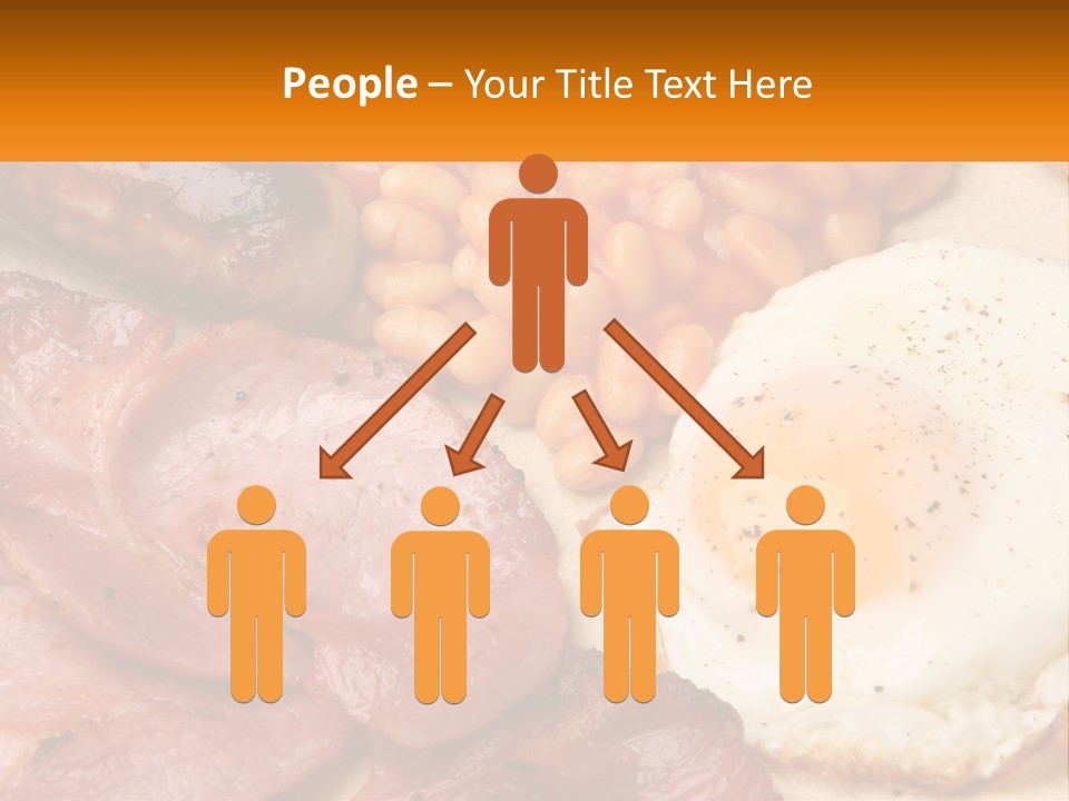 A Plate Of Food With Eggs, Beans And Sausage PowerPoint Template