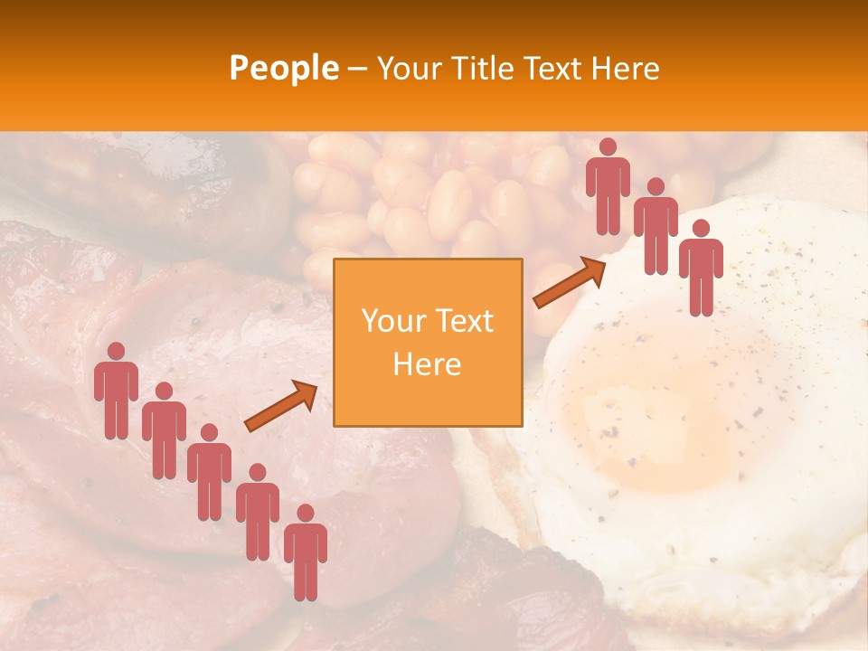 A Plate Of Food With Eggs, Beans And Sausage PowerPoint Template