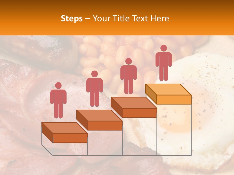 A Plate Of Food With Eggs, Beans And Sausage PowerPoint Template