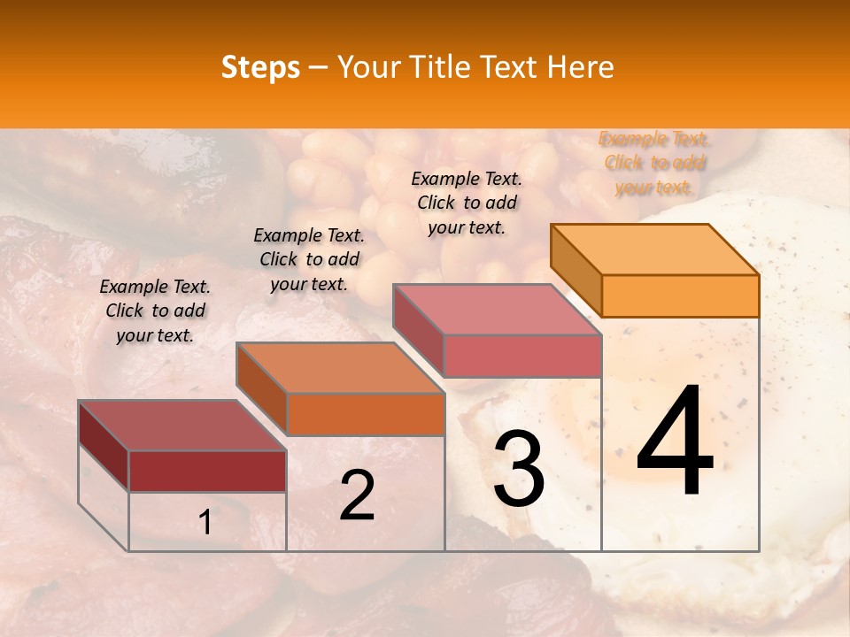 A Plate Of Food With Eggs, Beans And Sausage PowerPoint Template