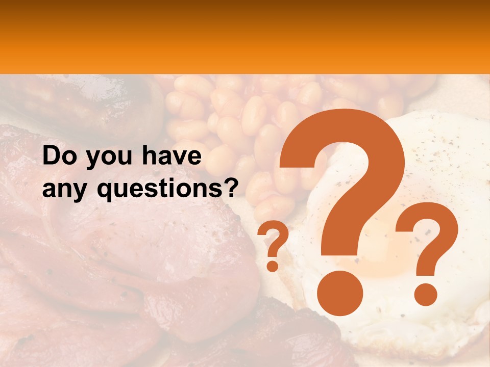 A Plate Of Food With Eggs, Beans And Sausage PowerPoint Template