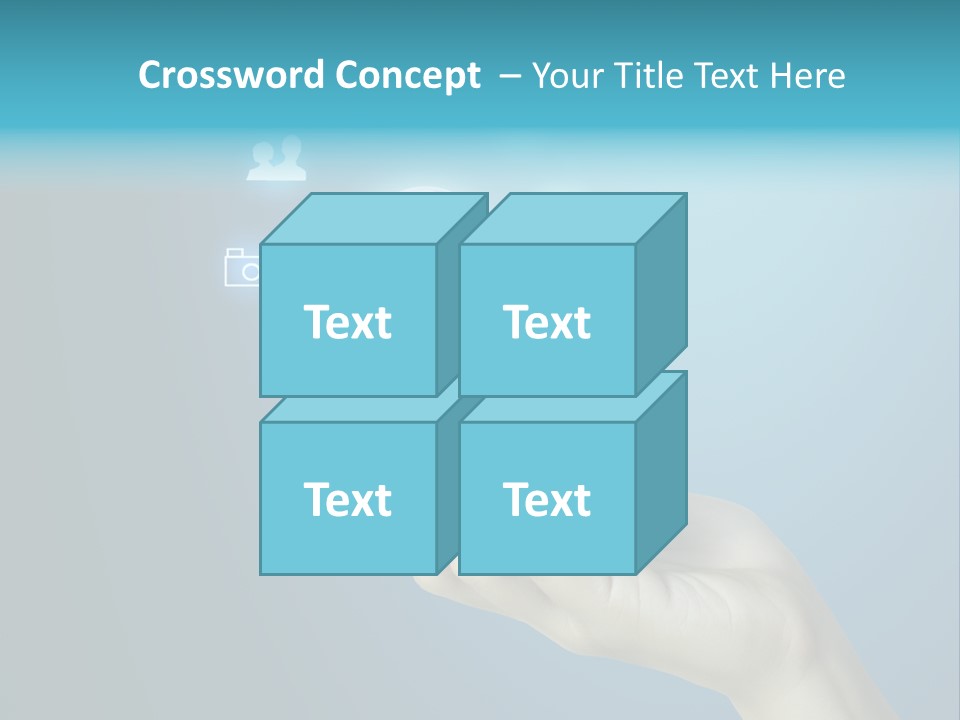 A Person Holding A Cell Phone With Icons Coming Out Of It PowerPoint Template