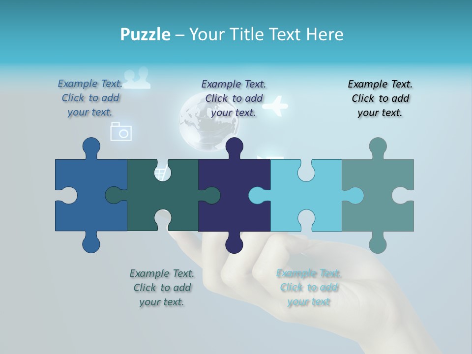 A Person Holding A Cell Phone With Icons Coming Out Of It PowerPoint Template