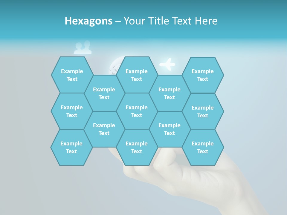 A Person Holding A Cell Phone With Icons Coming Out Of It PowerPoint Template