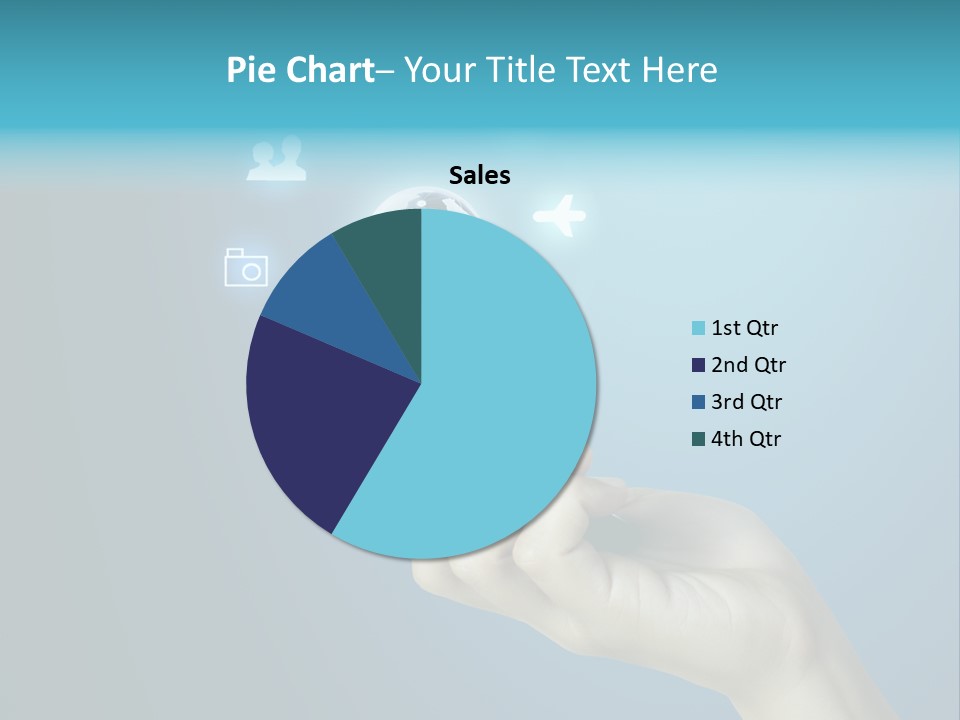 A Person Holding A Cell Phone With Icons Coming Out Of It PowerPoint Template