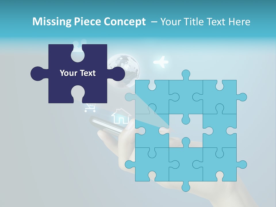A Person Holding A Cell Phone With Icons Coming Out Of It PowerPoint Template