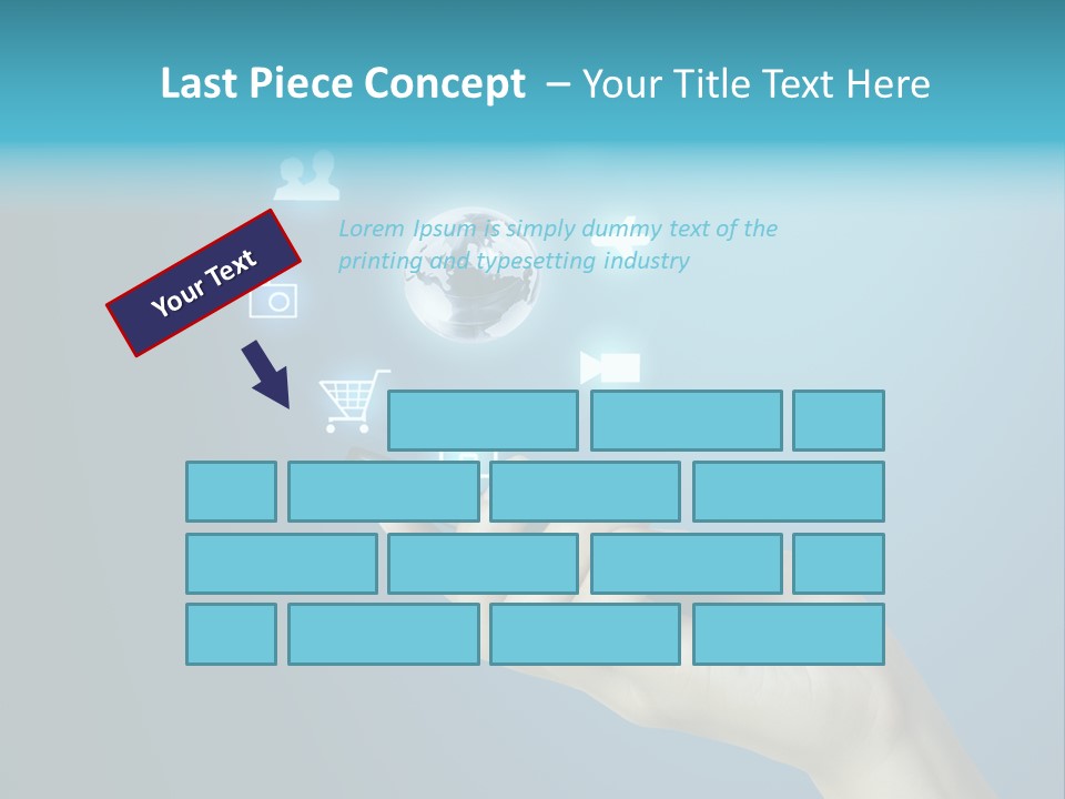 A Person Holding A Cell Phone With Icons Coming Out Of It PowerPoint Template