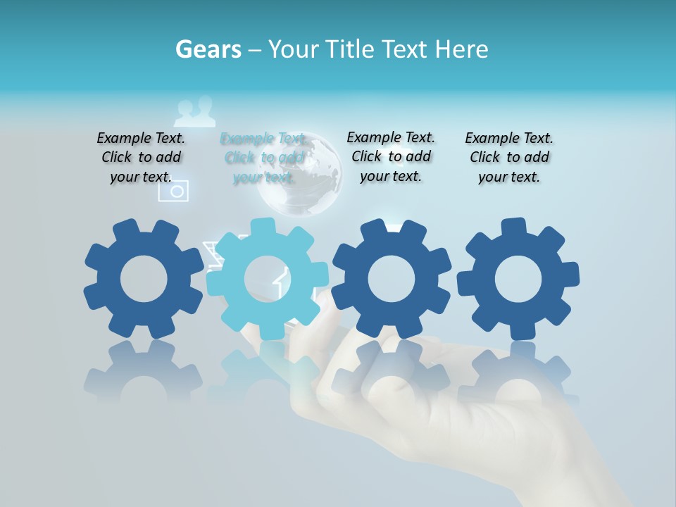 A Person Holding A Cell Phone With Icons Coming Out Of It PowerPoint Template