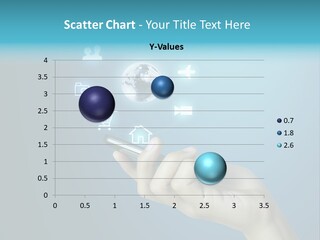 A Person Holding A Cell Phone With Icons Coming Out Of It PowerPoint Template