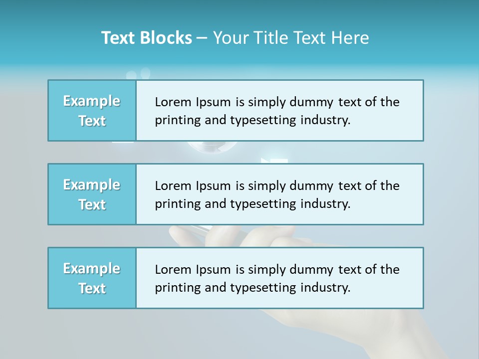 A Person Holding A Cell Phone With Icons Coming Out Of It PowerPoint Template