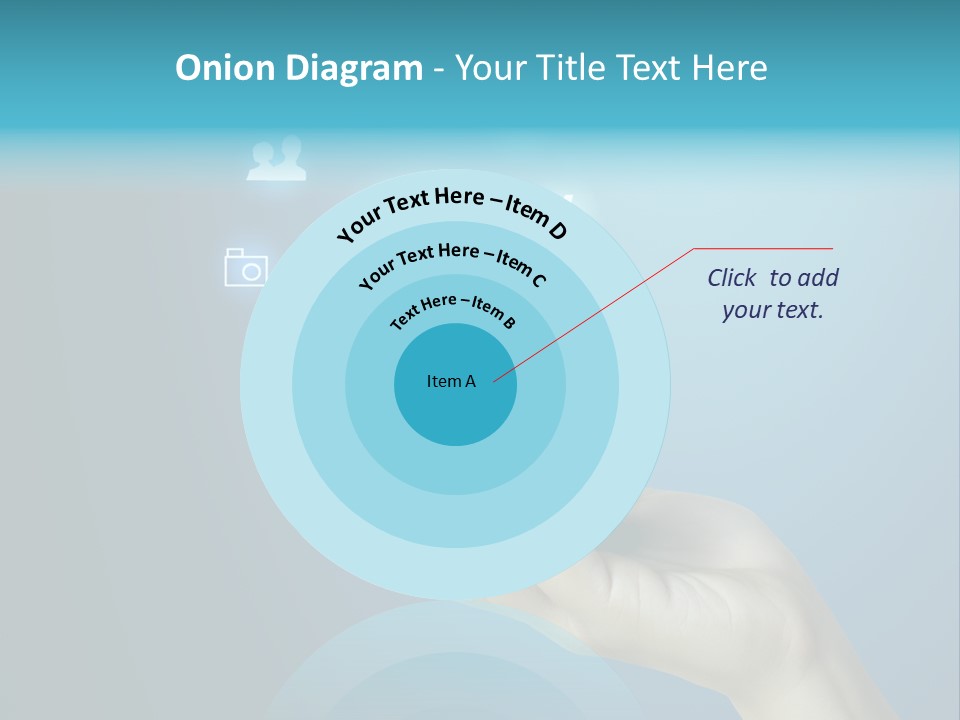 A Person Holding A Cell Phone With Icons Coming Out Of It PowerPoint Template