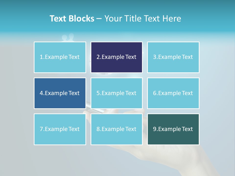 A Person Holding A Cell Phone With Icons Coming Out Of It PowerPoint Template