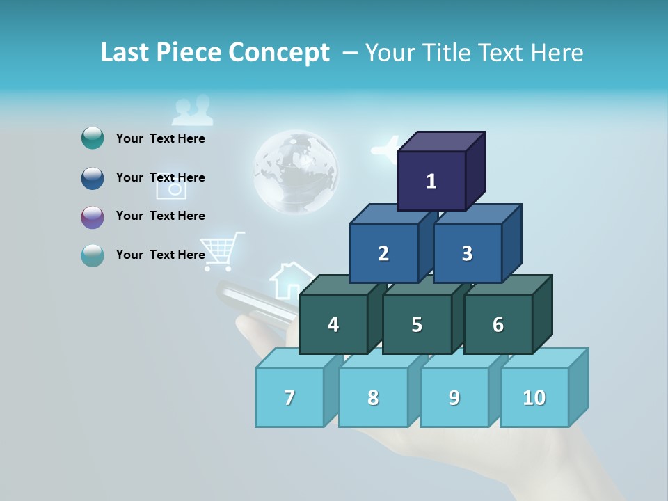 A Person Holding A Cell Phone With Icons Coming Out Of It PowerPoint Template