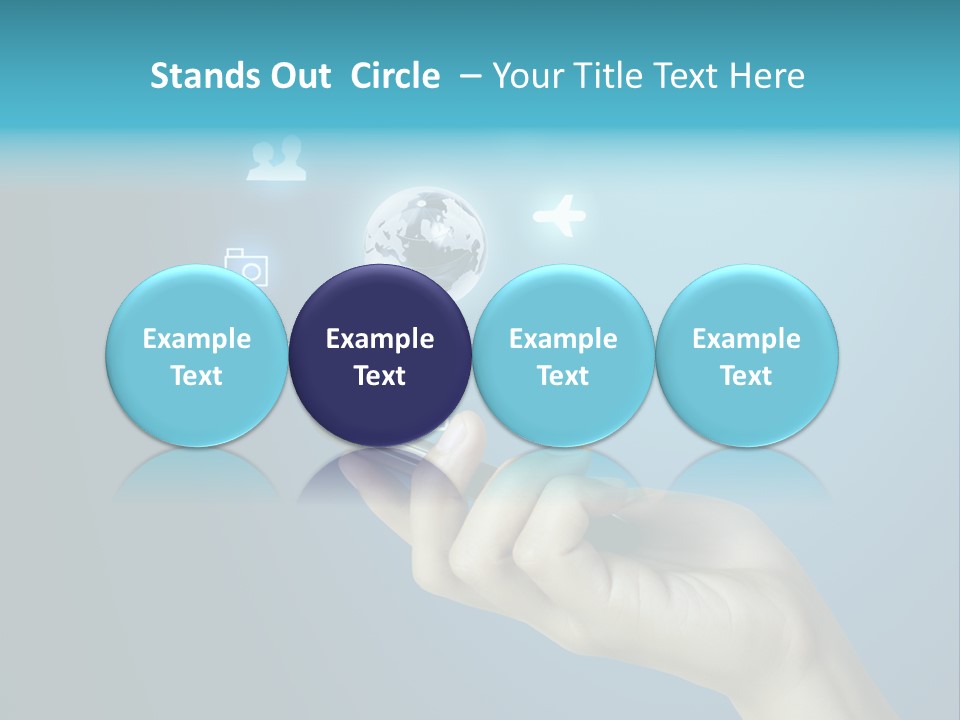 A Person Holding A Cell Phone With Icons Coming Out Of It PowerPoint Template