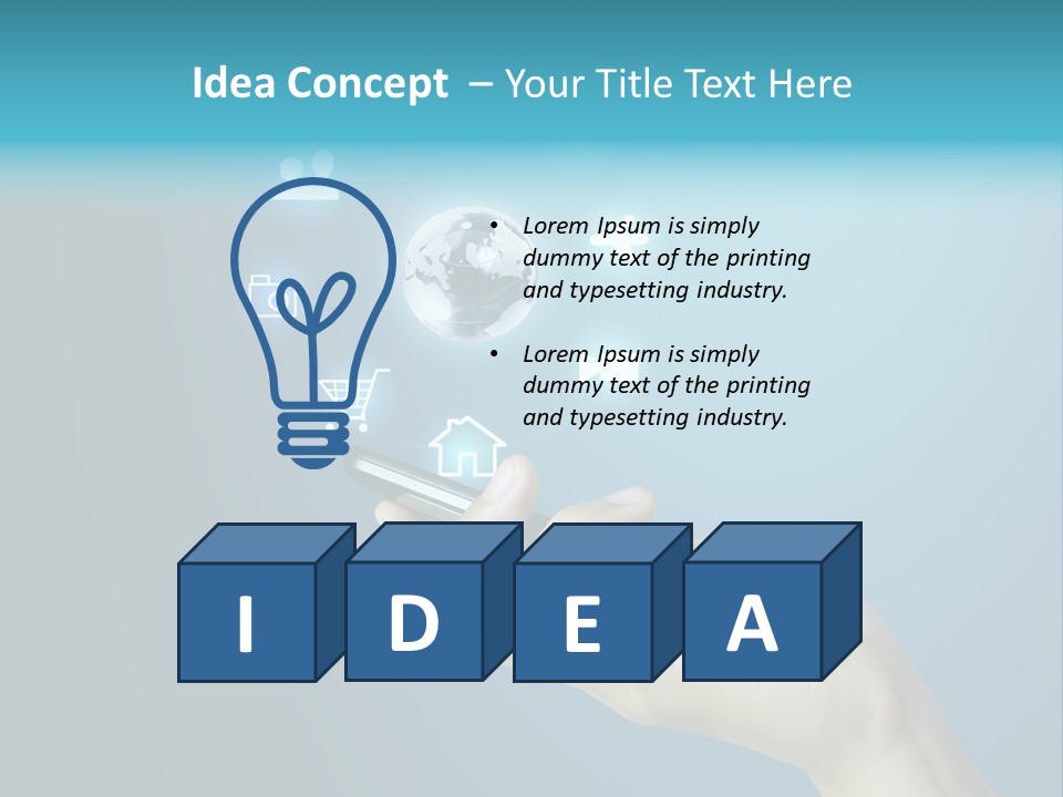A Person Holding A Cell Phone With Icons Coming Out Of It PowerPoint Template