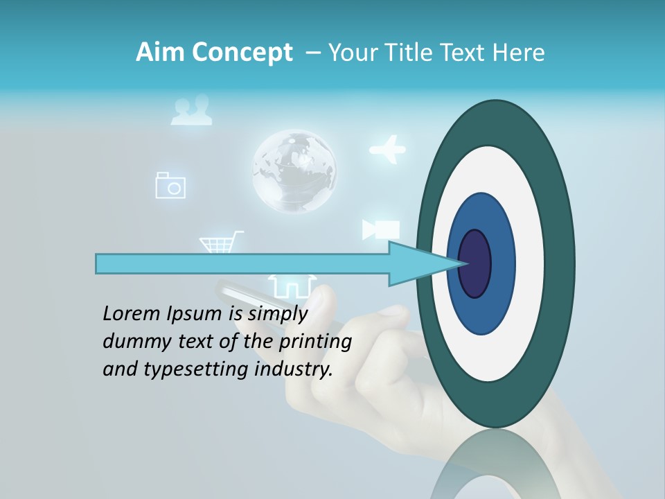 A Person Holding A Cell Phone With Icons Coming Out Of It PowerPoint Template