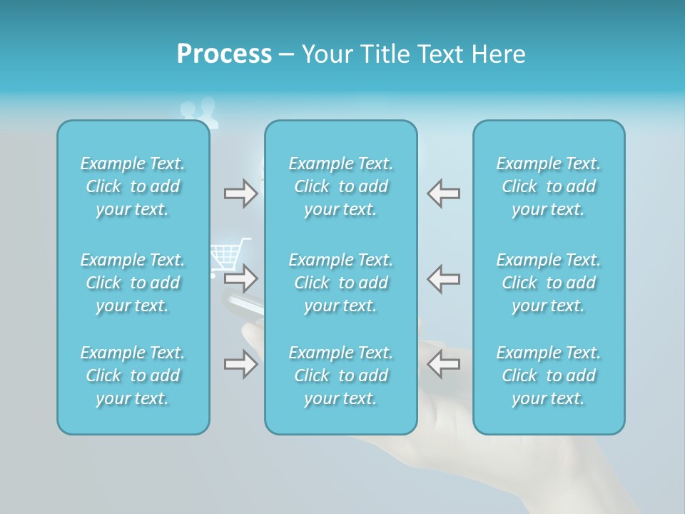 A Person Holding A Cell Phone With Icons Coming Out Of It PowerPoint Template