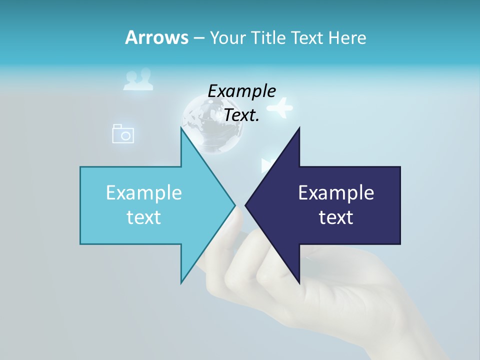 A Person Holding A Cell Phone With Icons Coming Out Of It PowerPoint Template