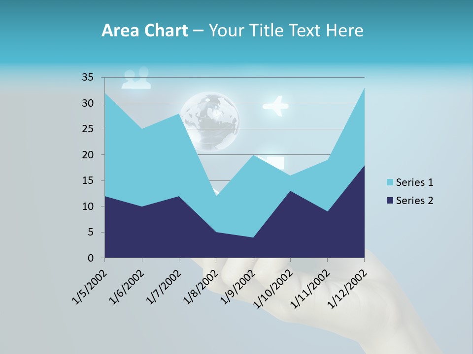 A Person Holding A Cell Phone With Icons Coming Out Of It PowerPoint Template