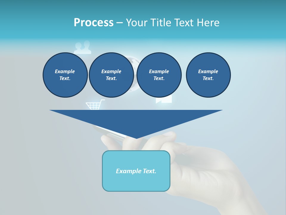 A Person Holding A Cell Phone With Icons Coming Out Of It PowerPoint Template