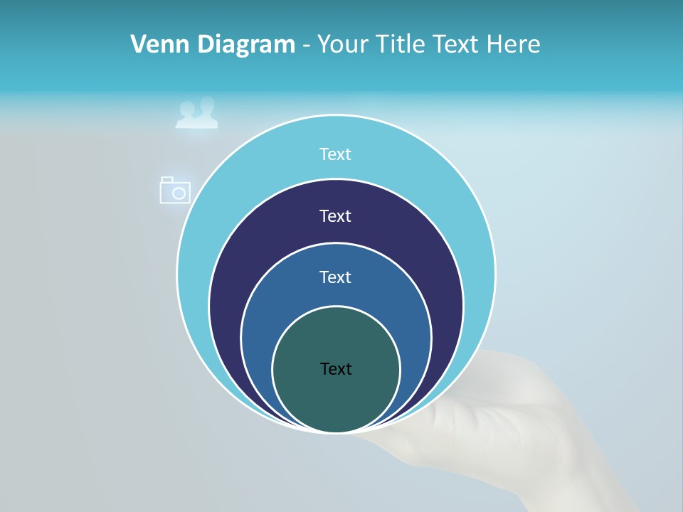 A Person Holding A Cell Phone With Icons Coming Out Of It PowerPoint Template