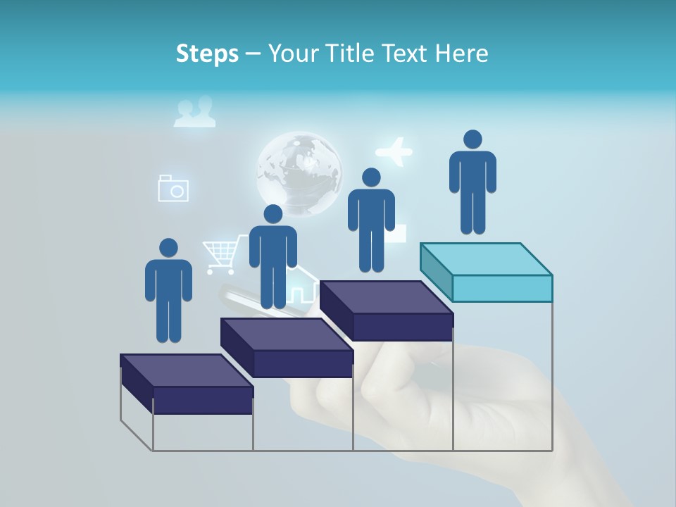 A Person Holding A Cell Phone With Icons Coming Out Of It PowerPoint Template