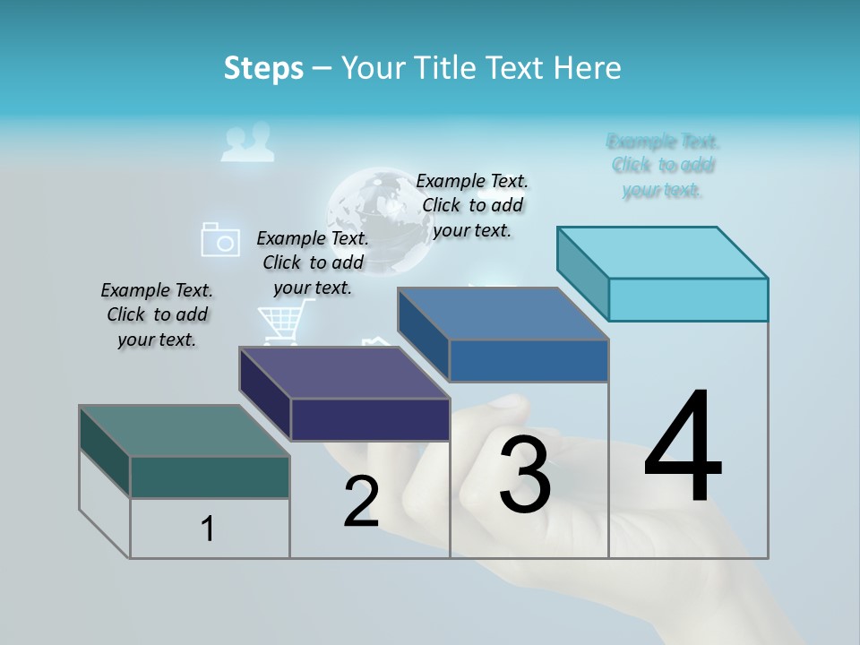 A Person Holding A Cell Phone With Icons Coming Out Of It PowerPoint Template