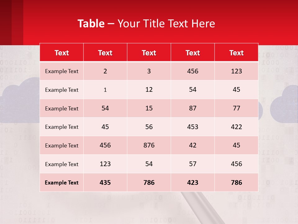 A Magnifying Glass With A Red Cloud On It PowerPoint Template