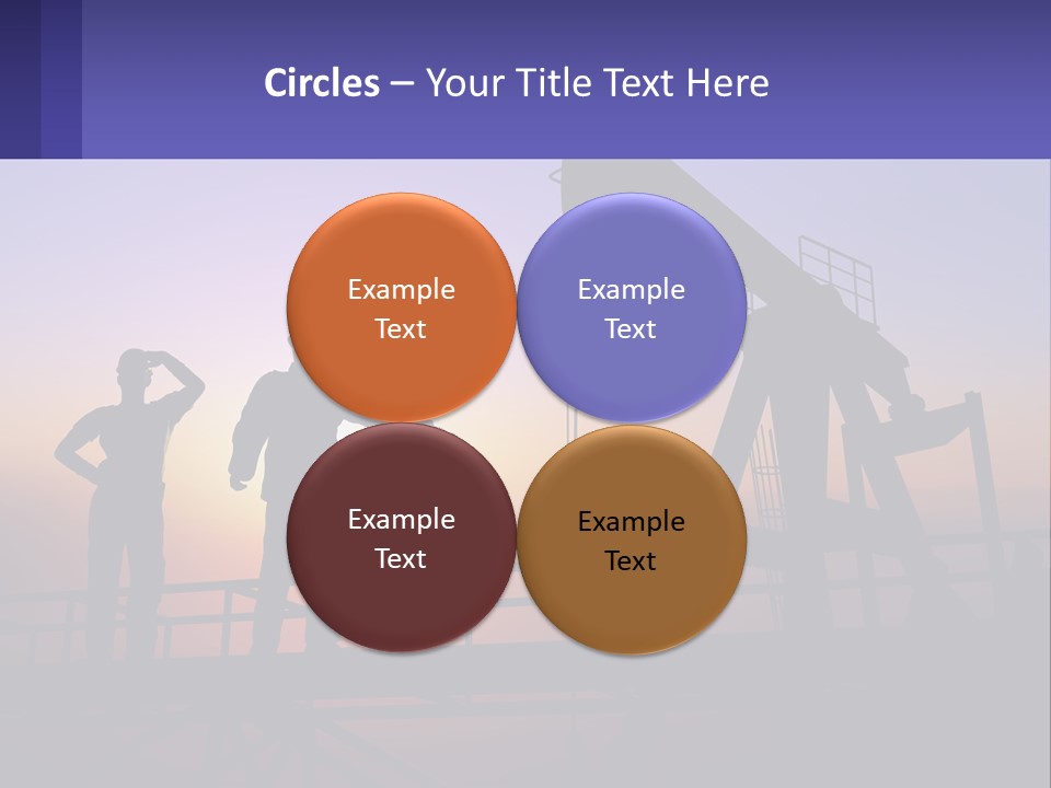 A Couple Of People Standing Next To An Oil Pump PowerPoint Template