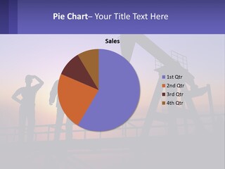 A Couple Of People Standing Next To An Oil Pump PowerPoint Template