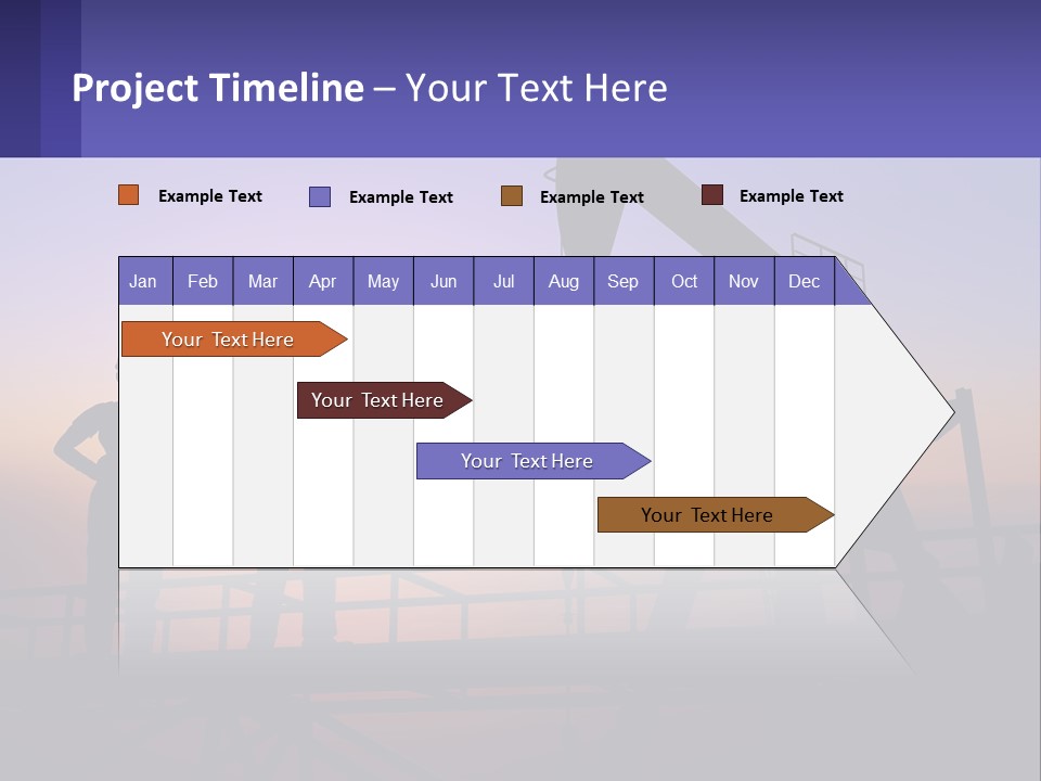 A Couple Of People Standing Next To An Oil Pump PowerPoint Template