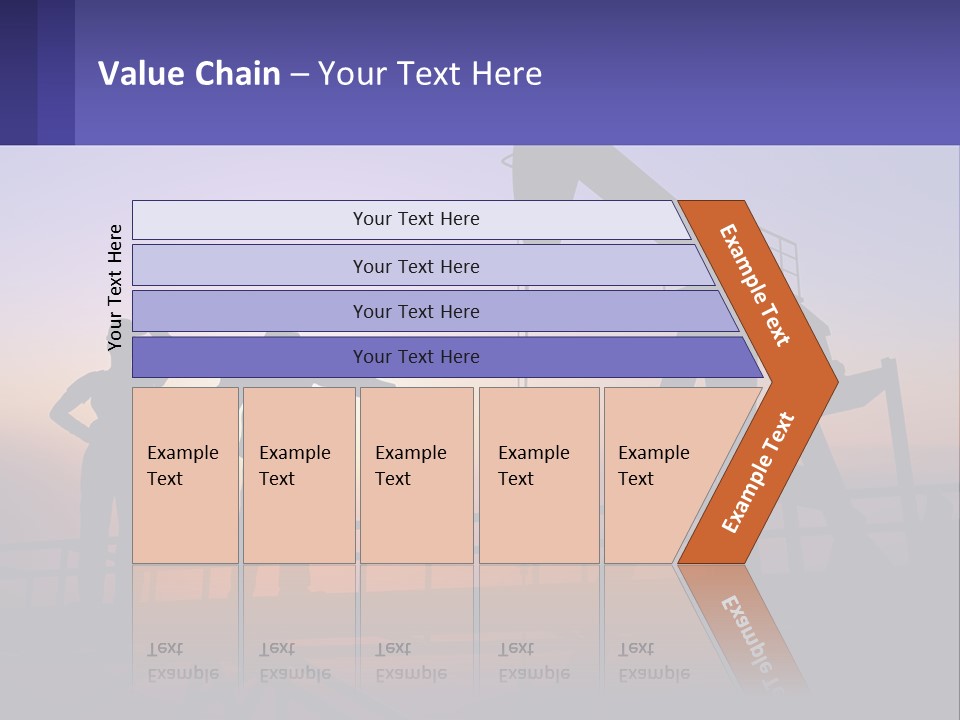 A Couple Of People Standing Next To An Oil Pump PowerPoint Template