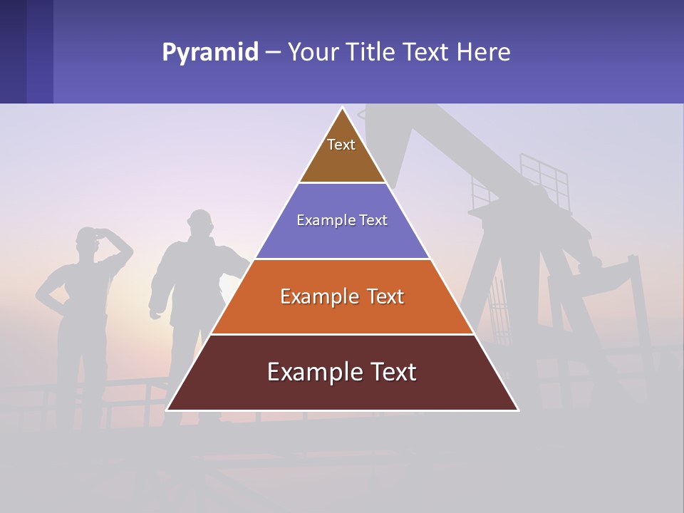 A Couple Of People Standing Next To An Oil Pump PowerPoint Template
