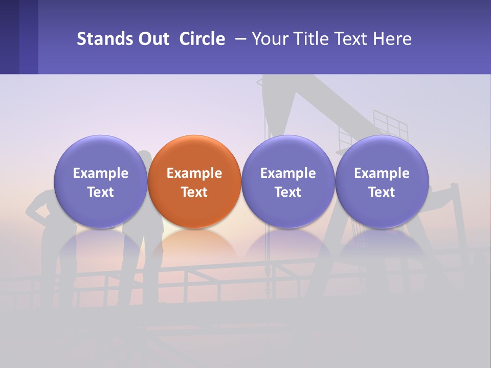 A Couple Of People Standing Next To An Oil Pump PowerPoint Template