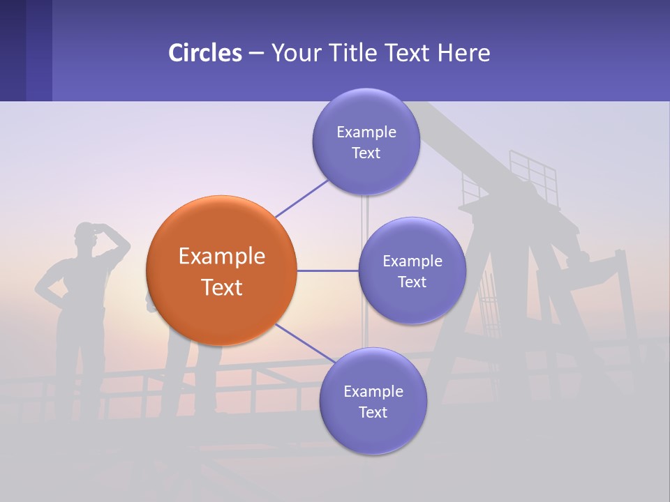 A Couple Of People Standing Next To An Oil Pump PowerPoint Template