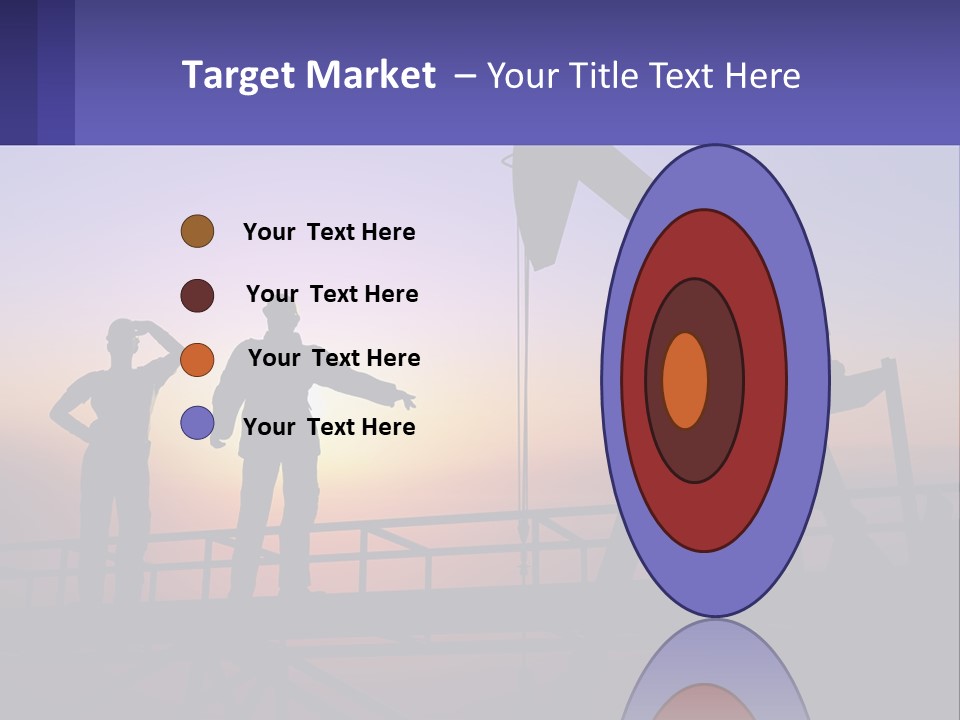 A Couple Of People Standing Next To An Oil Pump PowerPoint Template