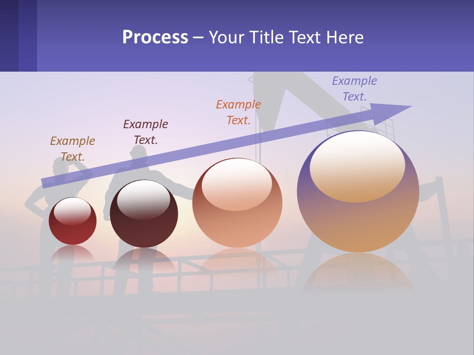 A Couple Of People Standing Next To An Oil Pump PowerPoint Template