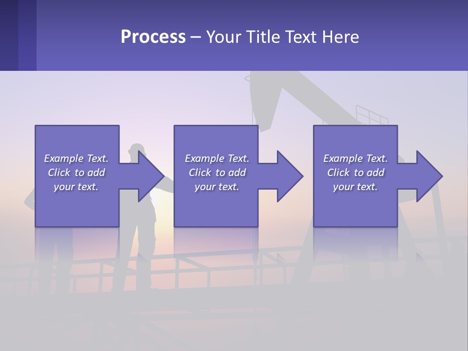 A Couple Of People Standing Next To An Oil Pump PowerPoint Template